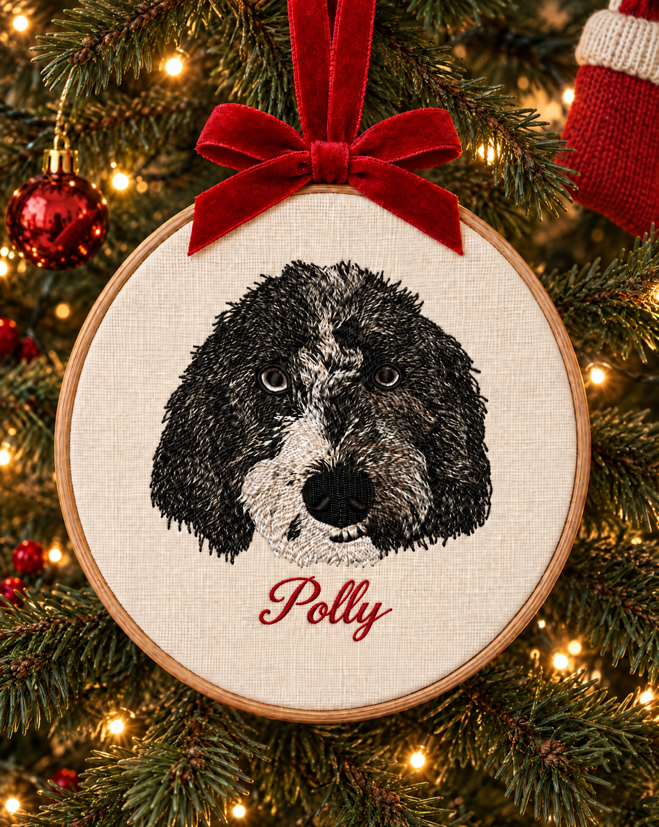 The Custom Embroidered Pet Ornament