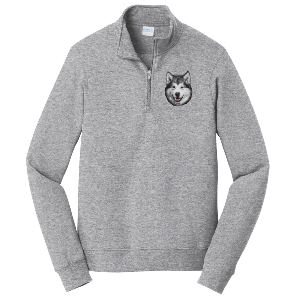 Alaskan Malamute Embroidered Unisex Quarter Zip