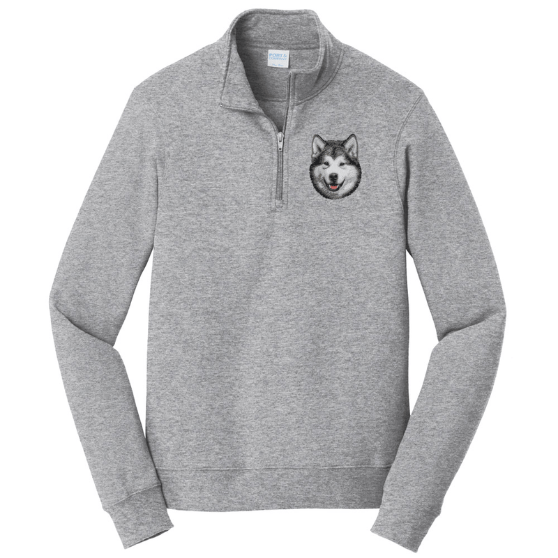 Alaskan Malamute Embroidered Unisex Quarter Zip