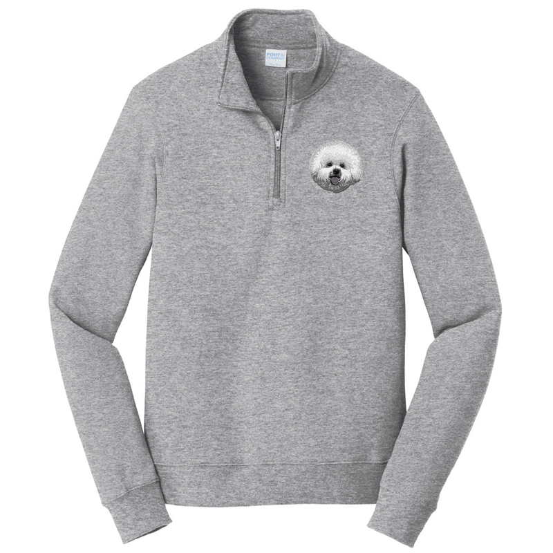 Bichon Frise Embroidered Unisex Quarter Zip
