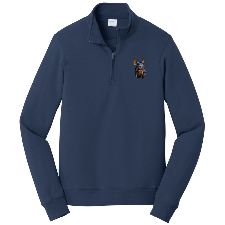 Doberman Pinscher Embroidered Unisex Quarter Zip