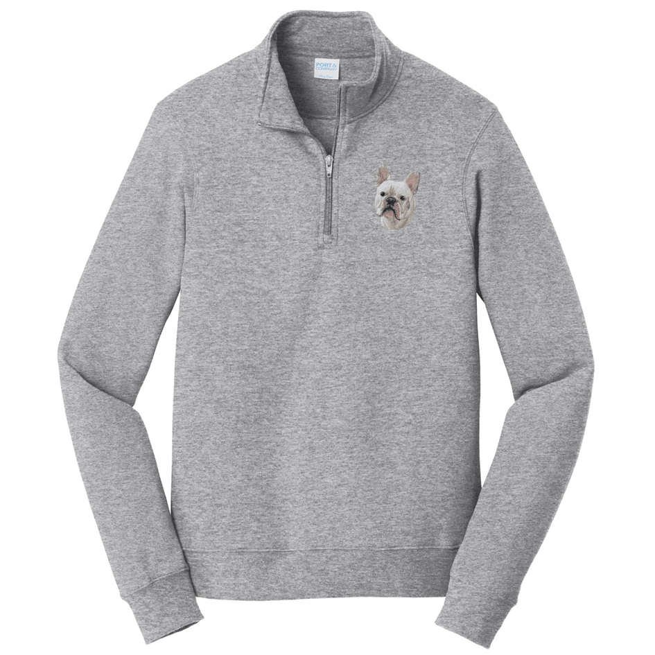 French Bulldog Embroidered Unisex Quarter Zip