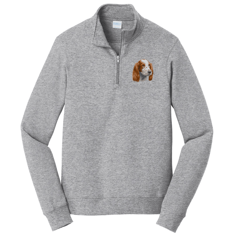 Irish Red & White Setter Embroidered Unisex Quarter Zip