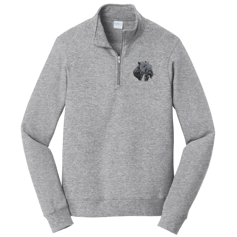Kerry Blue Terrier Embroidered Unisex Quarter Zip