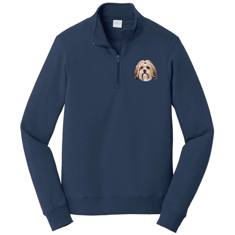 Lhasa Apso Embroidered Unisex Quarter Zip