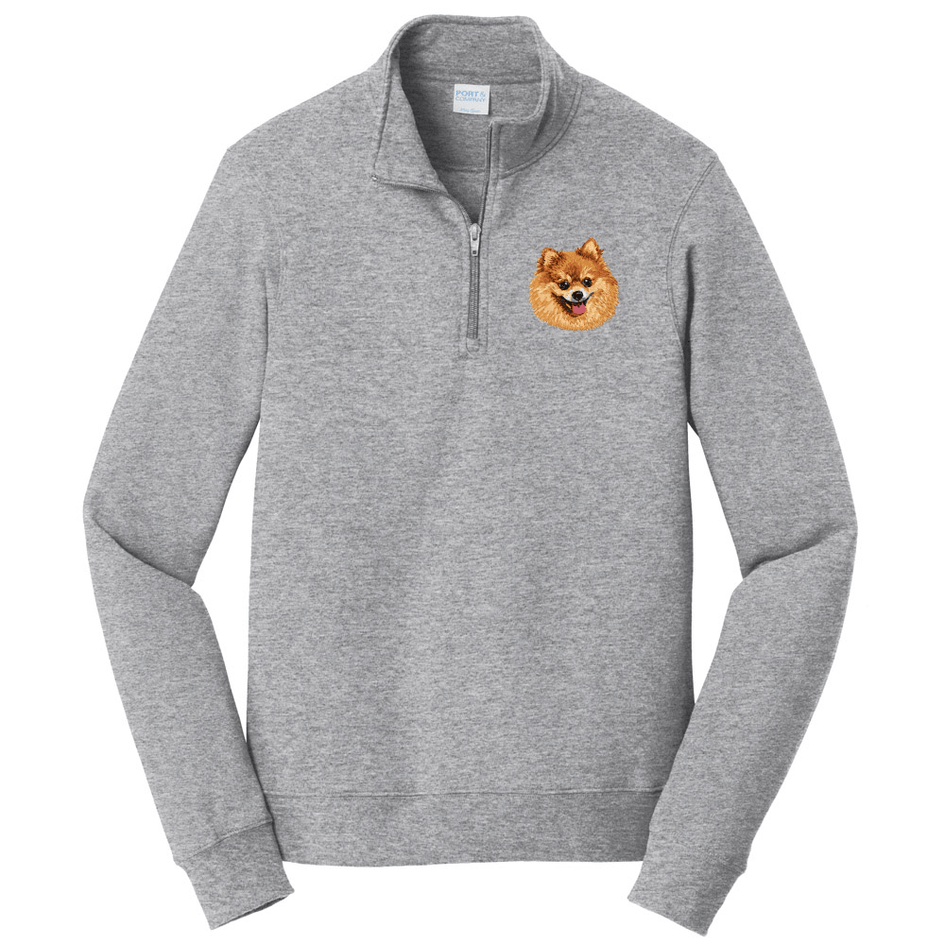 Pomeranian Embroidered Unisex Quarter Zip