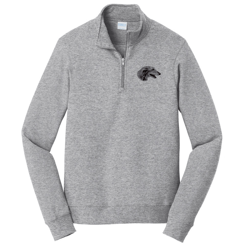 Scottish Deerhound Embroidered Unisex Quarter Zip