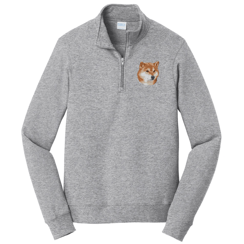 Shiba Inu Embroidered Unisex Quarter Zip