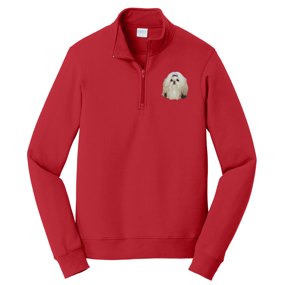 Shih Tzu Embroidered Unisex Quarter Zip