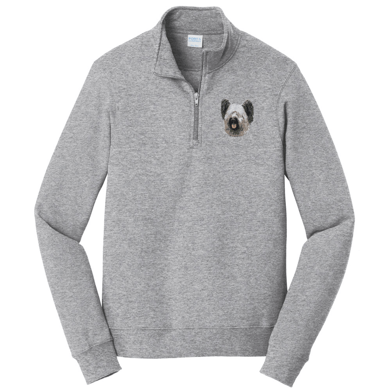 Skye Terrier Embroidered Unisex Quarter Zip