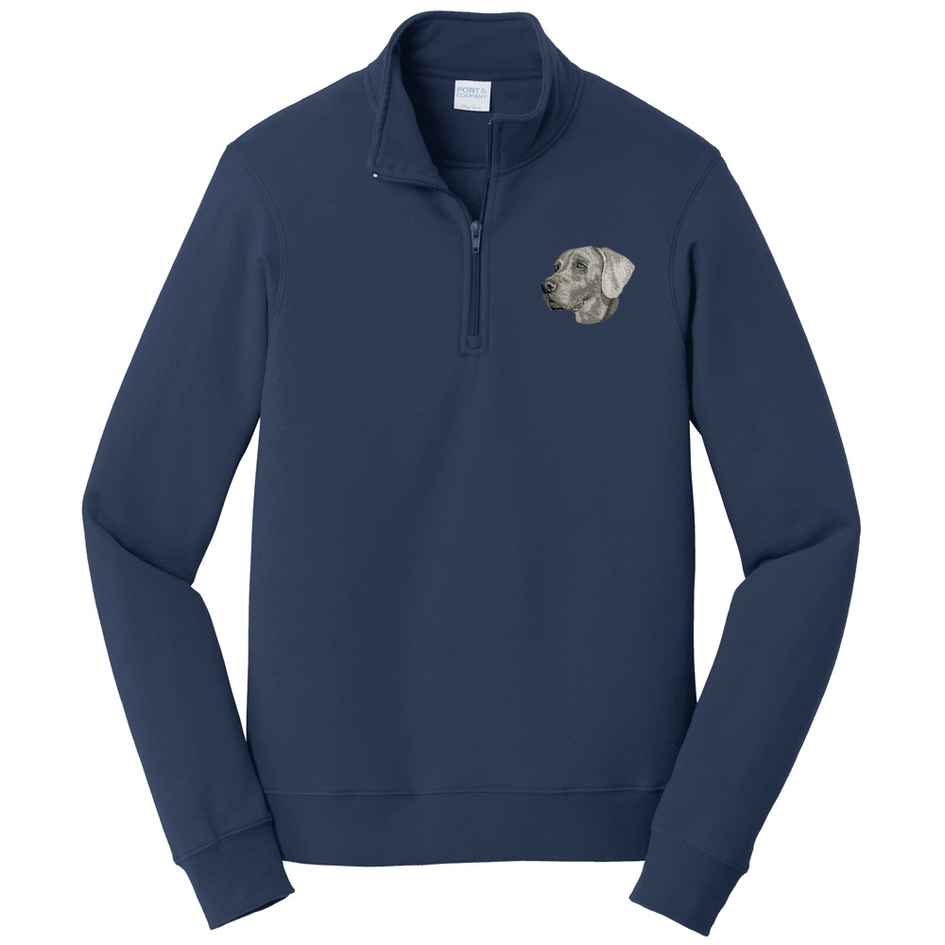 Weimaraner Embroidered Unisex Quarter Zip