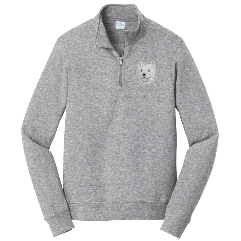 West Highland White Terrier Embroidered Unisex Quarter Zip