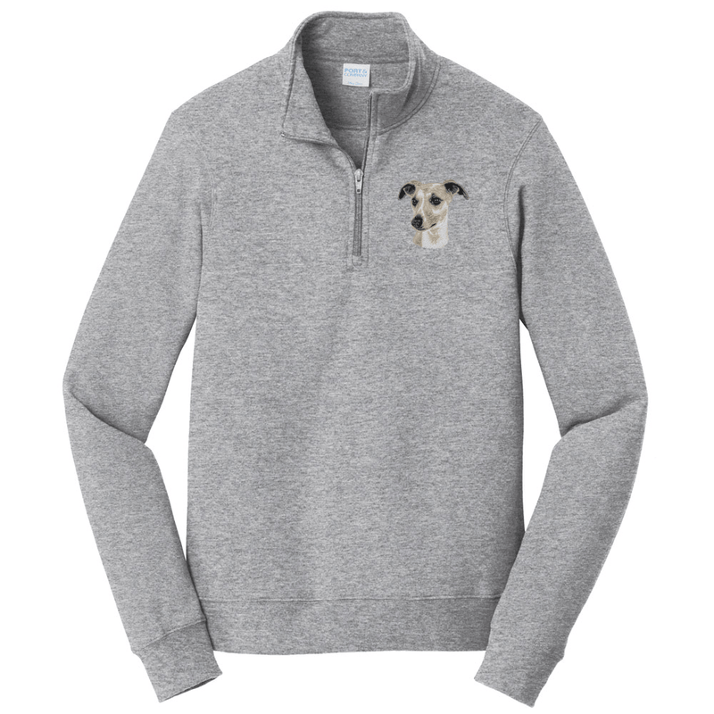 Whippet Embroidered Unisex Quarter Zip