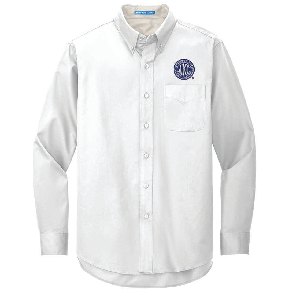 AKC Seal Embroidered Long Sleeve Button Up Shirt