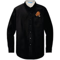 Airedale Terrier Embroidered Long Sleeve Button Up Shirt