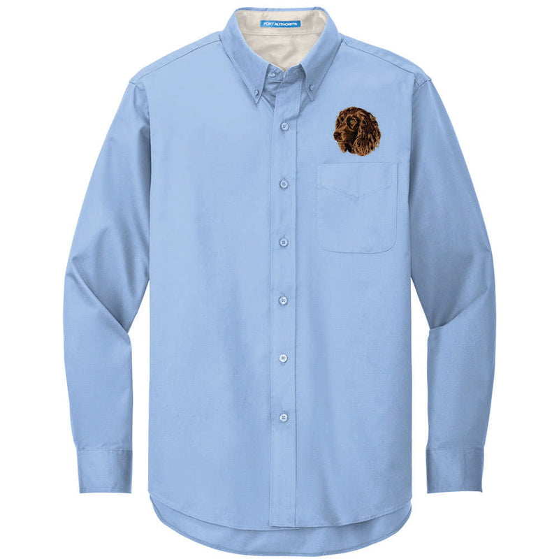 Boykin Spaniel Embroidered Long Sleeve Button Up Shirt