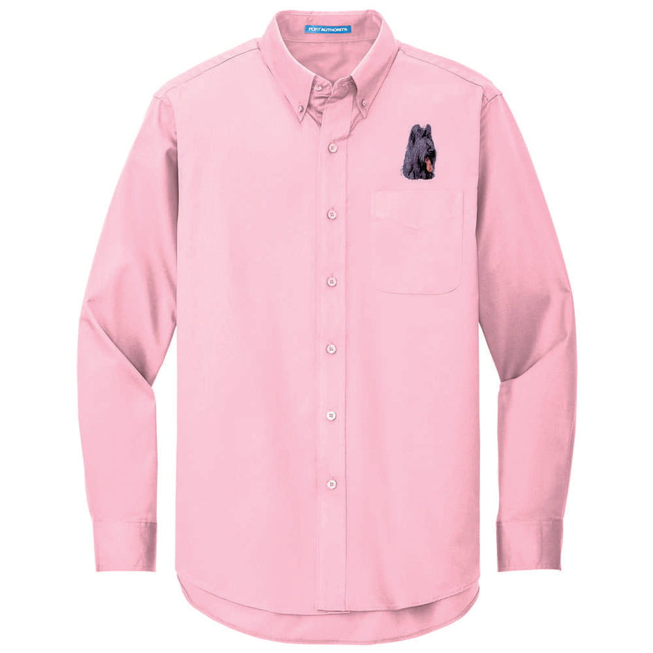 Briard Embroidered Long Sleeve Button Up Shirt