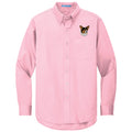 Cardigan Welsh Corgi Embroidered Long Sleeve Button Up Shirt