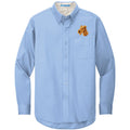 Irish Terrier Embroidered Long Sleeve Button Up Shirt