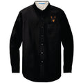Miniature Pinscher Embroidered Long Sleeve Button Up Shirt