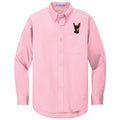 Miniature Pinscher Embroidered Long Sleeve Button Up Shirt