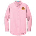 Pomeranian Embroidered Long Sleeve Button Up Shirt