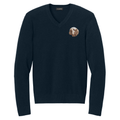 Clumber Spaniel Embroidered V-Neck Sweater