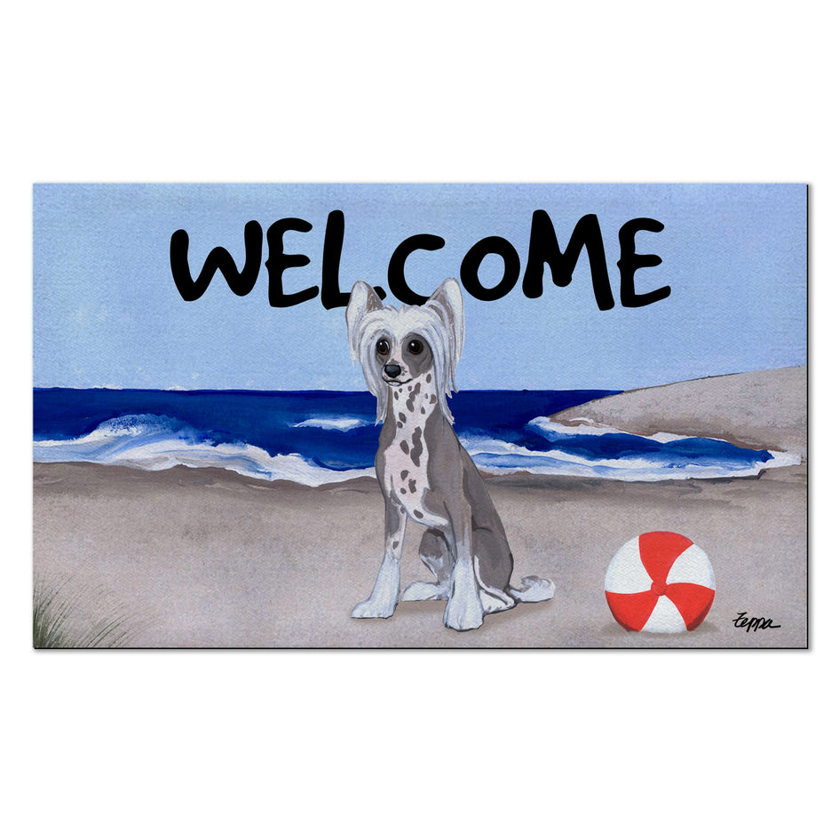 Chinese Crested Welcome Mat