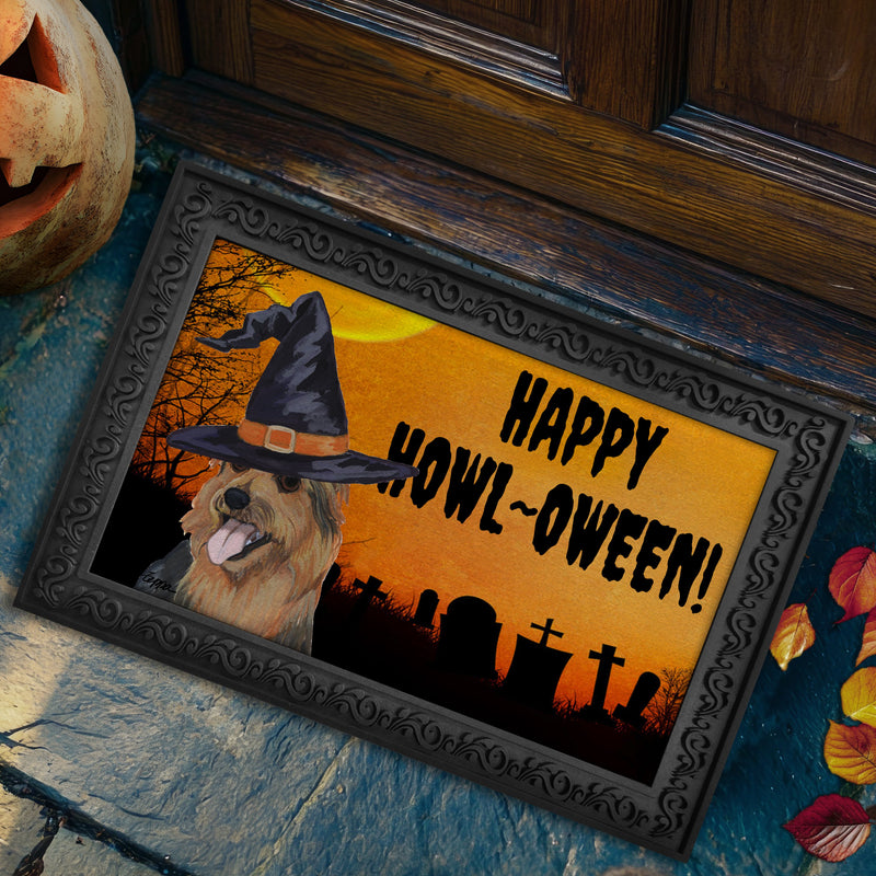 Australian Terrier HAPPY HOWL-OWEEN Welcome Mat