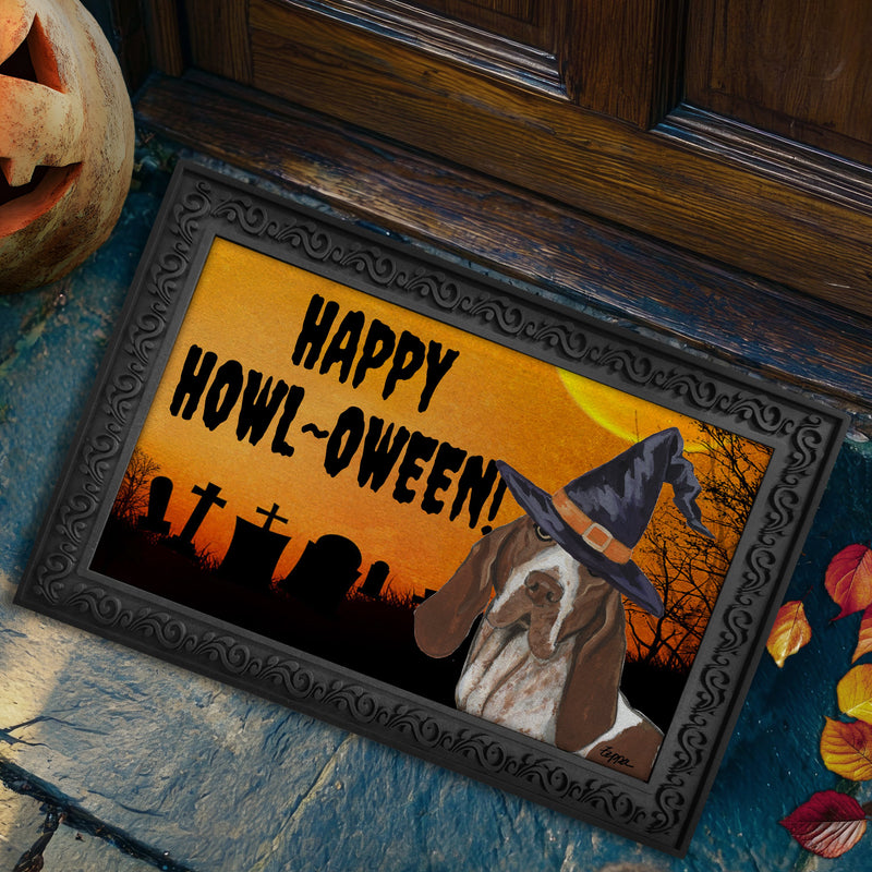 Bracco Italiano HAPPY HOWL-OWEEN Welcome Mat