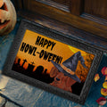 Dachshund HAPPY HOWL-OWEEN Welcome Mat
