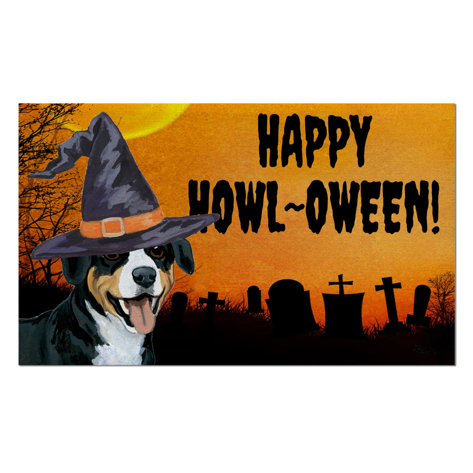 Entelbucher Mountain Dog HAPPY HOWL-OWEEN Welcome Mat