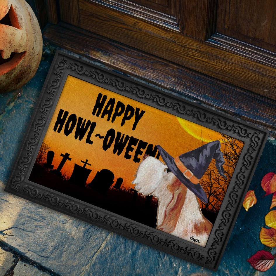 Italian Spinone HAPPY HOWL-OWEEN Welcome Mat
