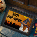 Japanese Chin HAPPY HOWL-OWEEN Welcome Mat