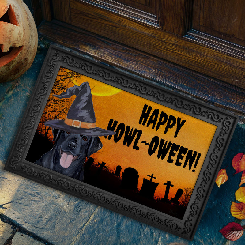 Labrador Retriever HAPPY HOWL-OWEEN Welcome Mat