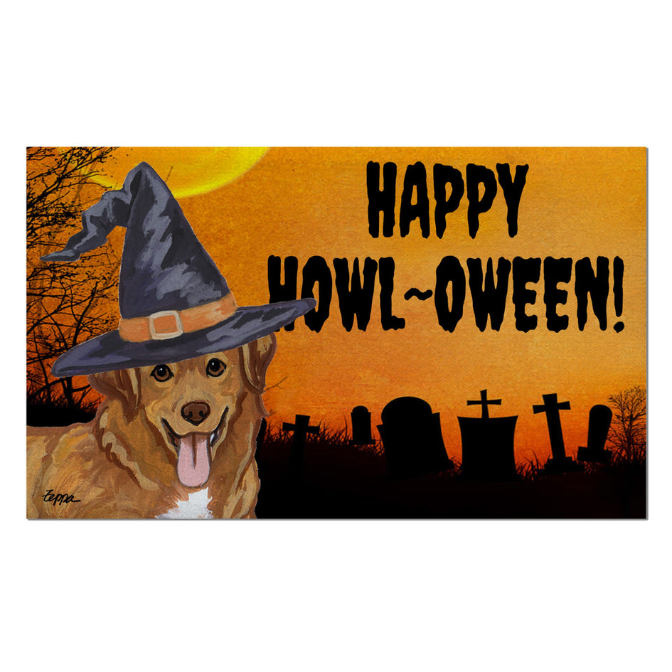 Nova Scotia Duck Tolling Retriever HAPPY HOWL-OWEEN Welcome Mat