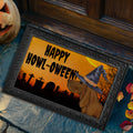 Redbone Coonhound HAPPY HOWL-OWEEN Welcome Mat
