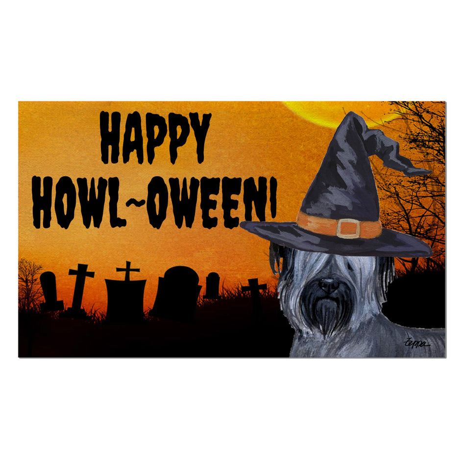 Skye Terrier HAPPY HOWL-OWEEN Welcome Mat