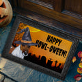Smooth Fox Terrier HAPPY HOWL-OWEEN Welcome Mat