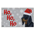 Black Tan Coonhound Holiday Welcome Mat