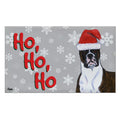 Boxer Standing Holiday Welcome Mat
