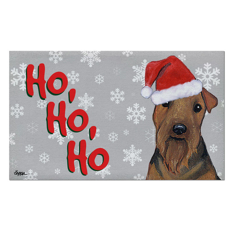 Welsh Terrier Holiday Welcome Mat
