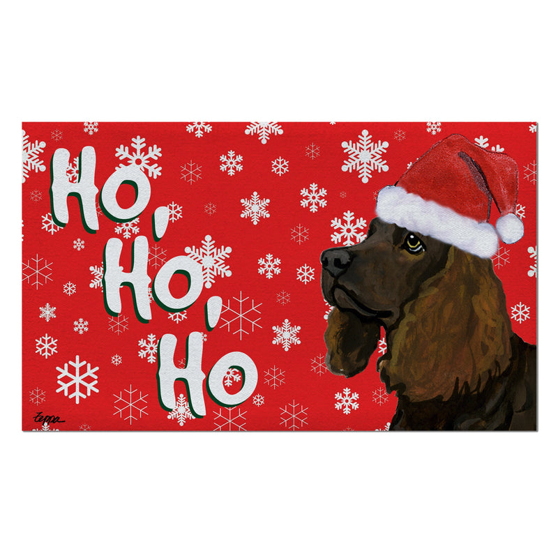 American Water Spaniel Holiday Welcome Mat