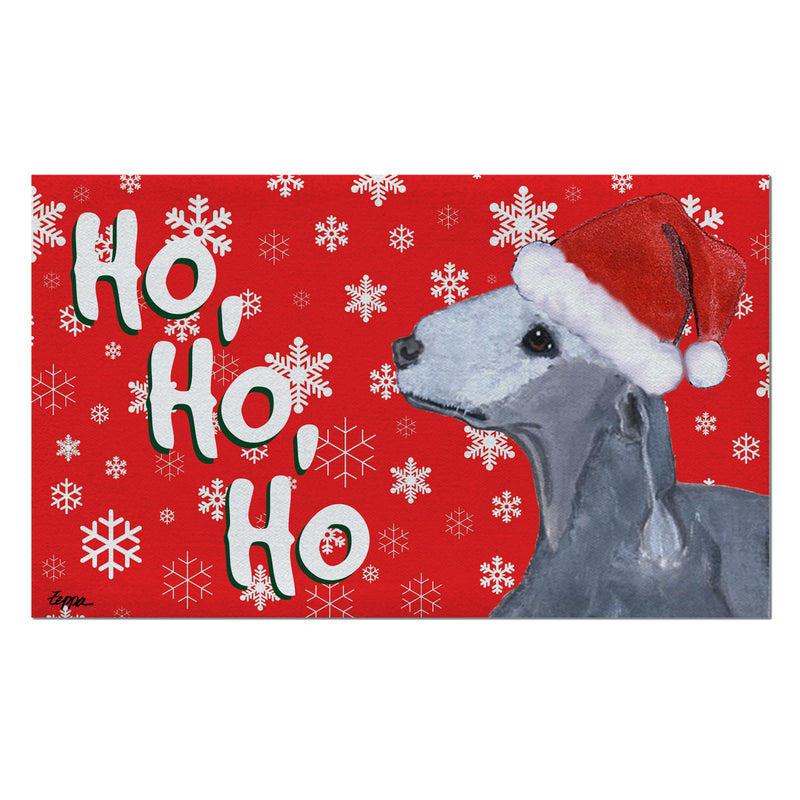 Bedlington Terrier Holiday Welcome Mat