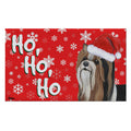 Biewer Terrier Full Coat Holiday Welcome Mat