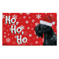 Black Russian Terrier Holiday Welcome Mat