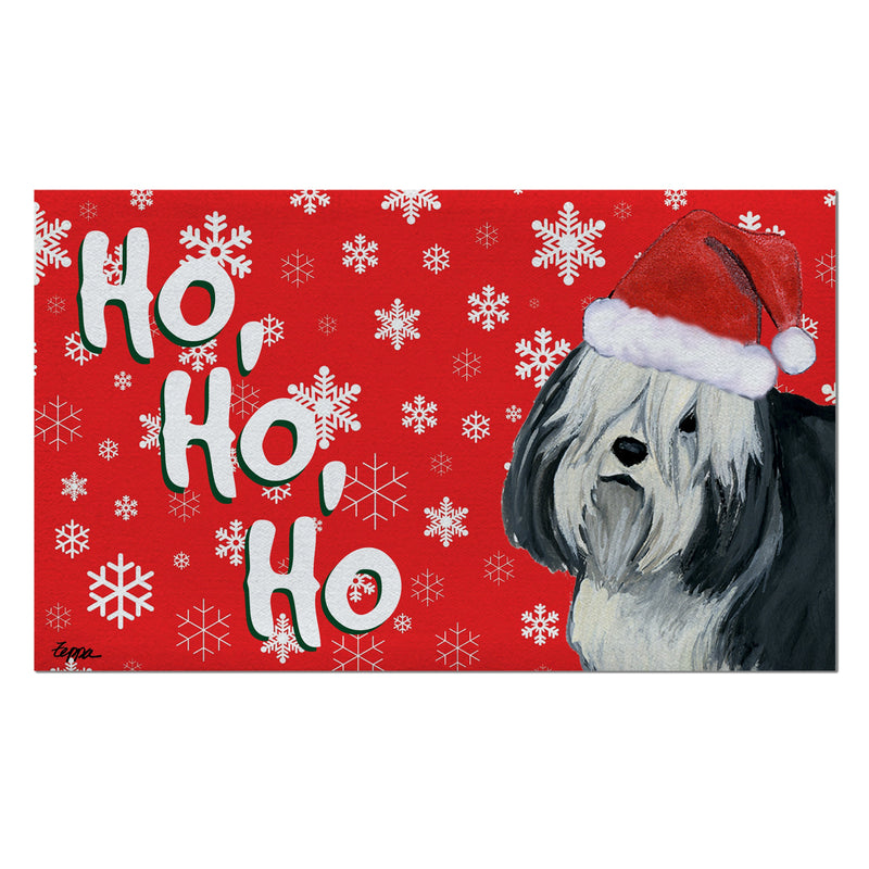 Polish Lowland Sheepdog Holiday Welcome Mat
