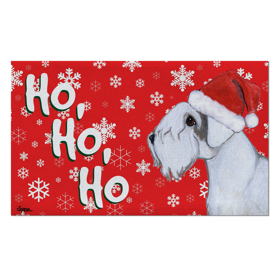 Sealyham Terrier Holiday Welcome Mat