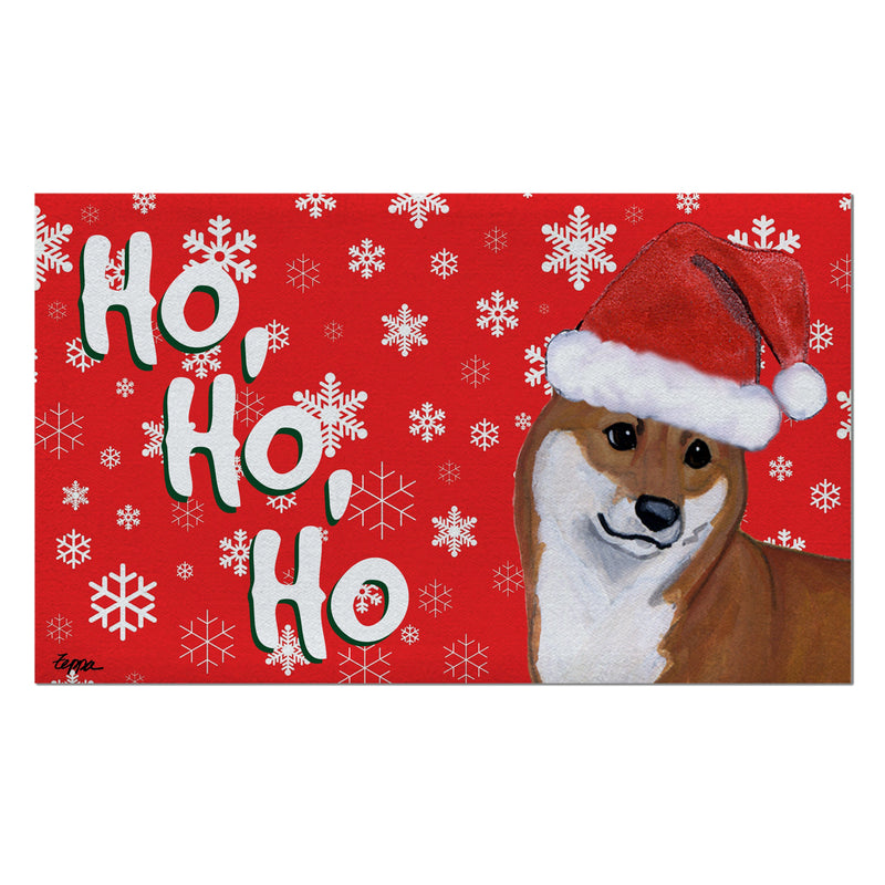 Shiba Inu Holiday Welcome Mat