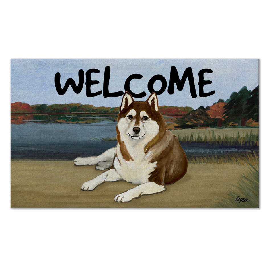 Siberian Husky Welcome Mat